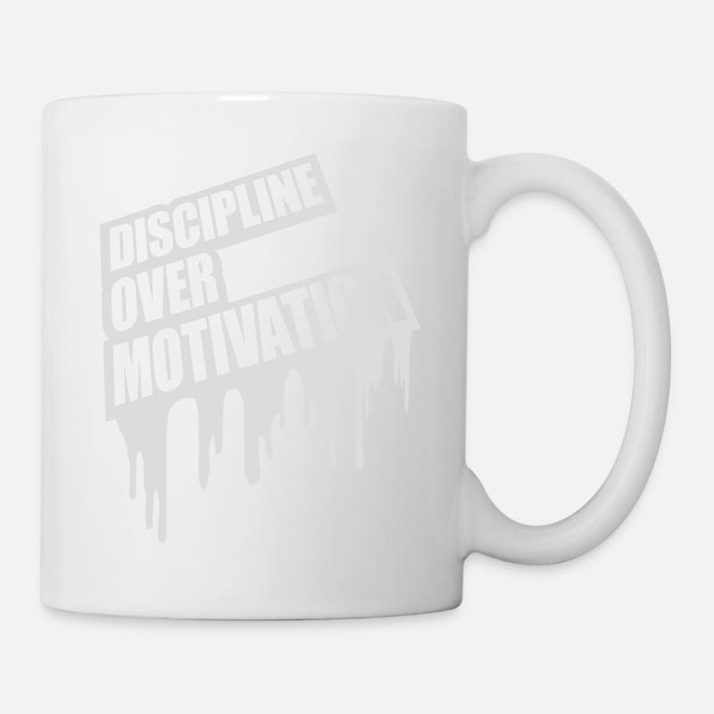 Citation de discipline sur la motivation - Mug blanc - blanc
