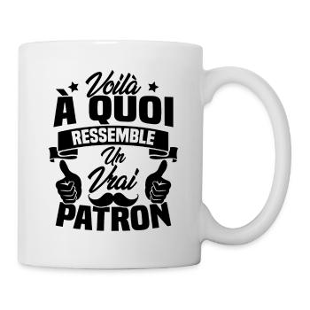 Voilà à quoi ressemble un vrai patron - Mug blanc - blanc - Droite