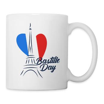 Eiffelturm französisches Herz Paris Souvenir Frank - Tasse - Weiß - Rechts
