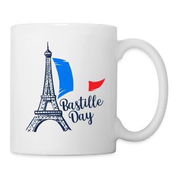 Paris Souvenir Eiffelturm Frankreich Flagge - Tasse - Weiß - Rechts