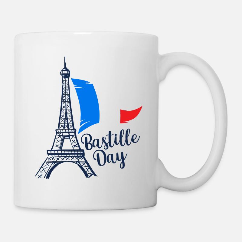 Paris Souvenir Tour Eiffel France Drapeau - Mug blanc - blanc