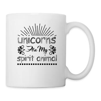Les licornes sont ma licorne animale spirituelle - Mug blanc - blanc - Droite