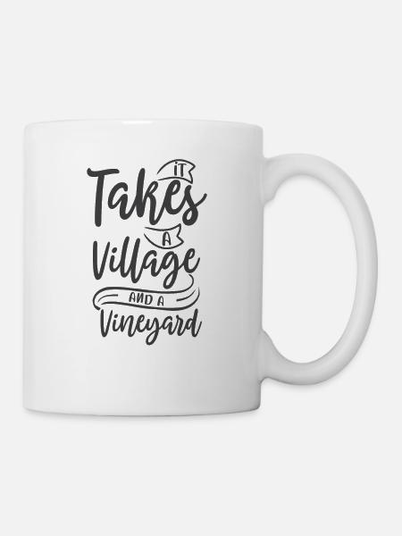 Dorf und Weinberg - Tasse - Weiß