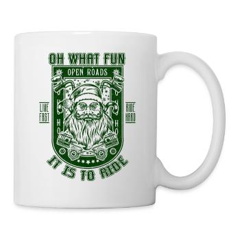 Lustige Weihnachten Motorrad Santa Biker Motorrad - Tasse - Weiß - Rechts