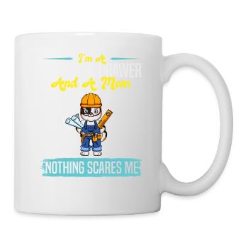 I'm A Technical Drawer And A Mom Nothing Scares Me - Tasse - Weiß - Rechts