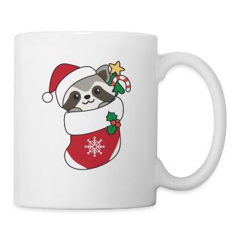 Raccoon Christmas Snow Winter Raccoons - Mug - white - Right