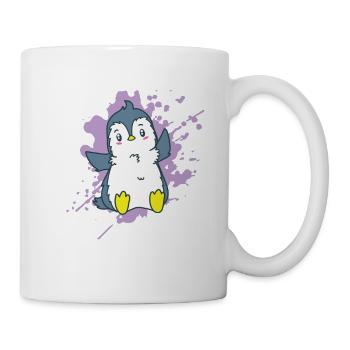 Penguin rejoices in kawaii style animal - Mug - white - Right