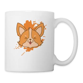 Fuchs im japanischen Kawaii Stil Tier - Tasse - Weiß - Rechts