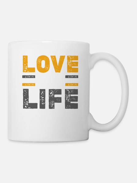 tierschutz liebe leben - Tasse - Weiß