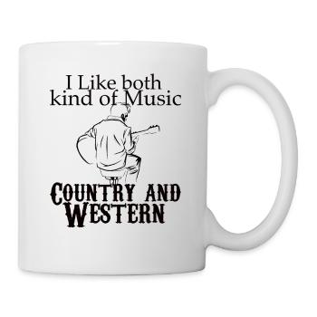 i like both Country and Western - Tasse - Weiß - Rechts