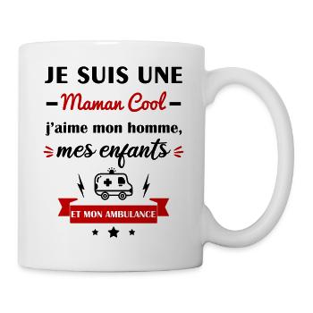 Maman cool ambulance, ambulancière, fête des mères - Mug blanc - blanc - Droite
