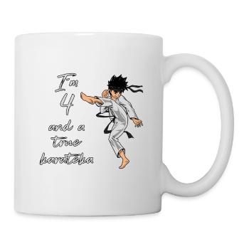 Ich bin 4 - Jungen Karate - Tasse - Weiß - Rechts