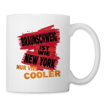 Braunschweig Deutschland Spruch Ist Wie New York - Tasse - Weiß - Rechts