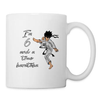 Ich bin 6 - Jungen Karate - Tasse - Weiß - Rechts