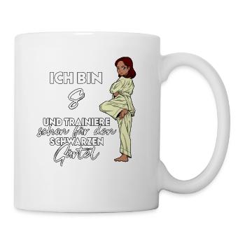 Ich bin 8 - Mädchen Karate - Tasse - Weiß - Rechts