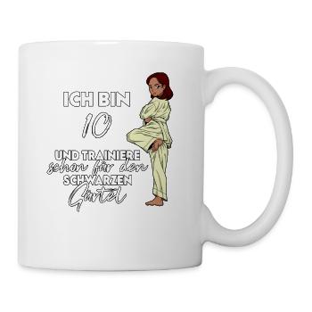 Ich bin 10 - Mädchen Karate - Tasse - Weiß - Rechts