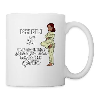 Ich bin 12 - Mädchen Karate - Tasse - Weiß - Rechts
