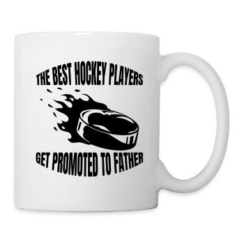Eishockey Vater Eishockeyteam Dad Wintersport Papa - Tasse - Weiß - Rechts