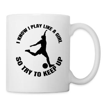 football coach football girls football player woman - Mug - white - Right