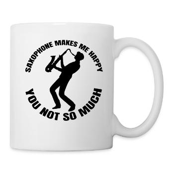 Saxophone Music Saxophone Saxophonist Instrument - Mug - white - Right
