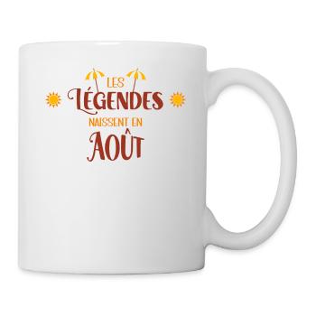 Les Légendes Naissent En Août Cadeau Anniversaire - Mug blanc - blanc - Droite