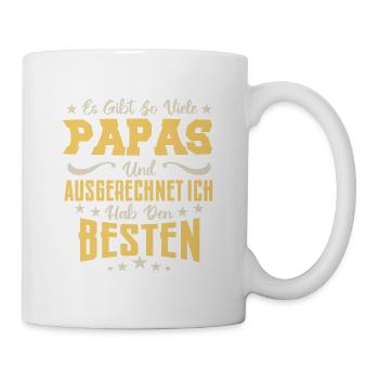 Es gibt so viele Papas und ich hab den Besten - Tasse - Weiß - Rechts