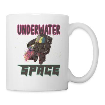 Quallen Astronauten Weltraum Galaxie - Tasse - Weiß - Rechts
