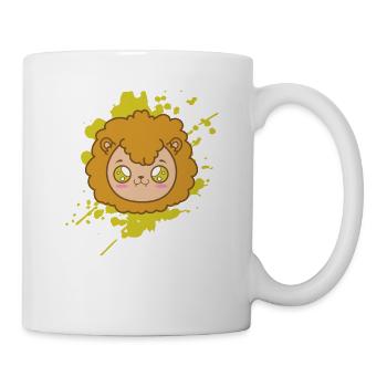 Lion in Japanese kawaii style animal - Mug - white - Right