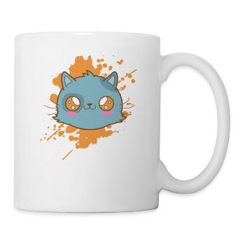 Kawaii Katze im japanischen Stil Tier - Tasse - Weiß - Rechts