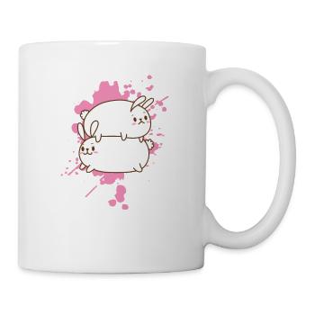 Katzen im japanischen Kawaii Stil süß - Tasse - Weiß - Rechts