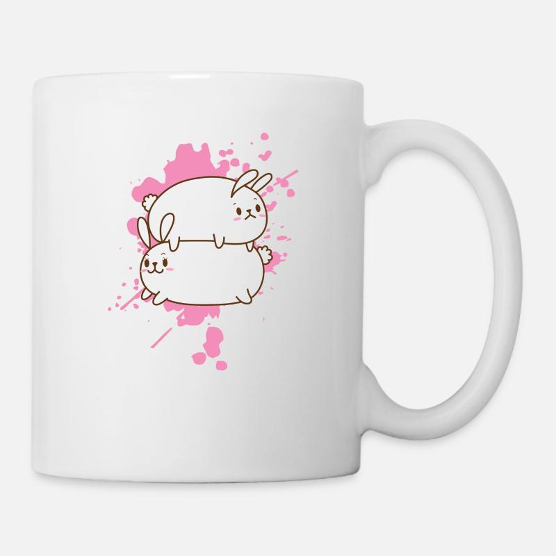 Chats dans le style japonais kawaii mignon - Mug blanc - blanc