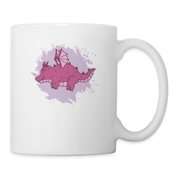 Gros dragon fantaisie animal mignon - Mug blanc - blanc - Droite