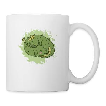 Dragon dort mignon animal fantastique - Mug blanc - blanc - Droite