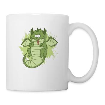 Fat Dragon Looks Funny Animal - Mug - white - Right