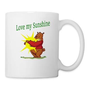 SonnenBärchen Verschiedene Farben Geschenk - Tasse - Weiß - Rechts