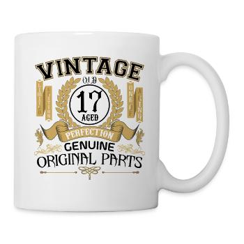 Vintage 17 Jahre alt - Geburtstagsgeschenk 17 Jahre alt - Tasse - Weiß - Rechts