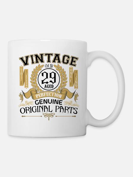 Jahrgang 29 Jahre - Geburtstagsgeschenk 29 Jahre - Tasse - Weiß