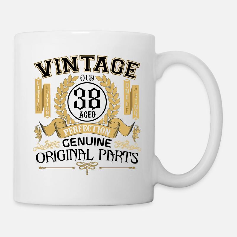 Vintage 38 ans - cadeau d’anniversaire 38 ans !!! - Mug blanc - blanc