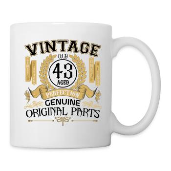 Vintage 43 years - birthday gift 43 years !!! - Mug - white - Right