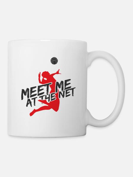 Volleyballer Spruch Für Volleyballspiel Volleyball - Tasse - Weiß
