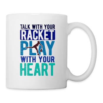 Tennisplatz Spruch Für Tennis - Tasse - Weiß - Rechts
