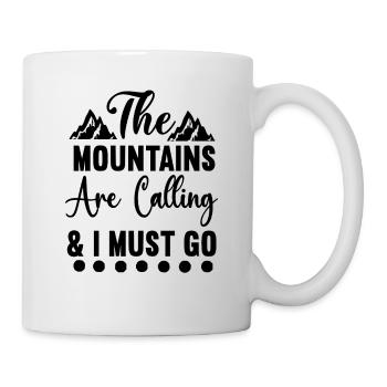 The mountains call for holidays - Mug - white - Right