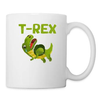 T-Rex déteste le parachutisme Drôle de parachute - Mug blanc - blanc - Droite