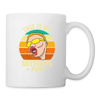Das ist mein Fallschirmspringergesicht Lustiger - Tasse - Weiß - Rechts