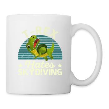 T-Rex déteste le parachutisme Drôle de parachute - Mug blanc - blanc - Droite
