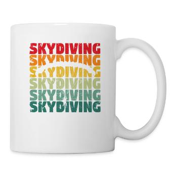 Fallschirmspringen Vintage Fallschirmspringer - Tasse - Weiß - Rechts