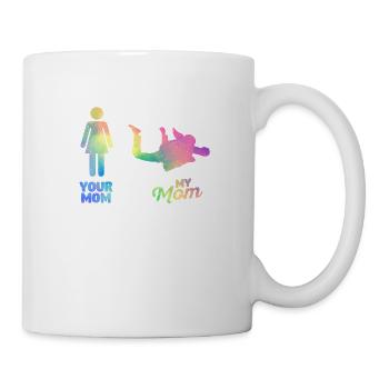 Deine Mutter Meine Mutter Fallschirmspringerin - Tasse - Weiß - Rechts