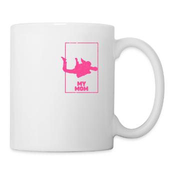 Deine Mutter Meine Mutter Fallschirmspringerin - Tasse - Weiß - Rechts