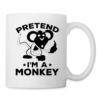 Pretend I'm A Monkey - Orangutan Monkey Lover - Mug - white - Right