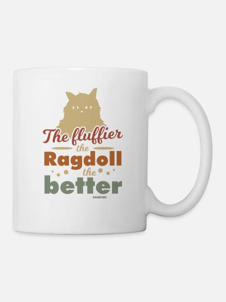 niedliche Ragdollkatze - Tasse - Weiß